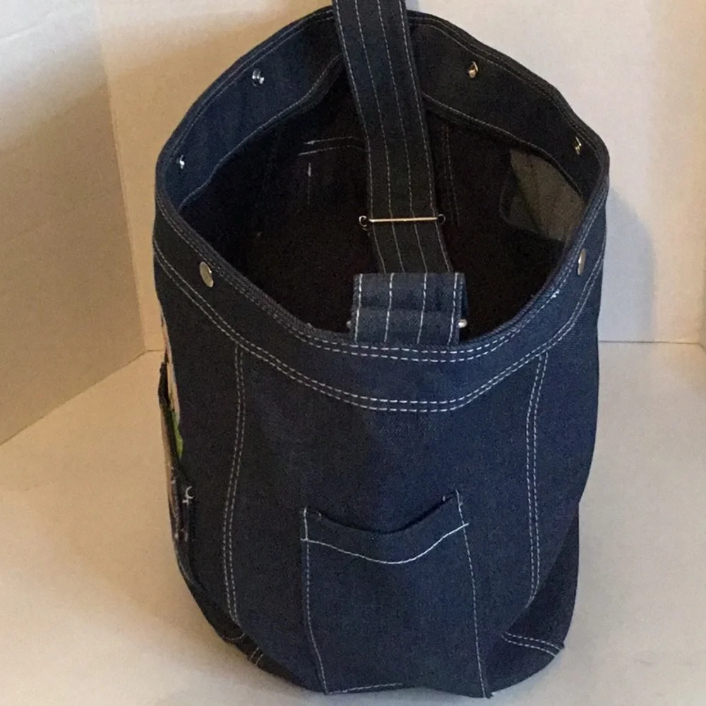 POP MART The Monsters Labubu Denim Messenger Bag